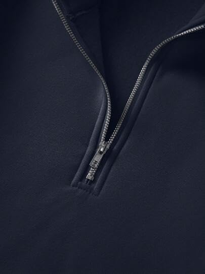 Half Zipper Solid Sweatshirt for Men