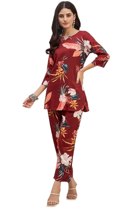 Women's Short Co-Ord Set, Kurta with Pant Set