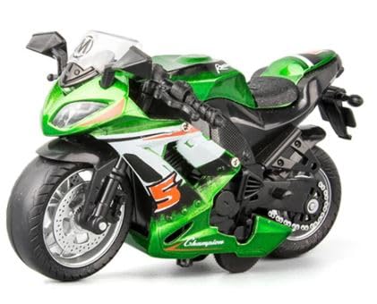 Ninja Bike Metal Die Cast Bike Toy and Collectibles for Kids & Adults (Green)