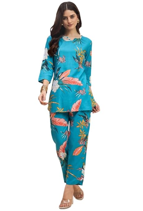 Women's Short Co-Ord Set, Kurta with Pant Set