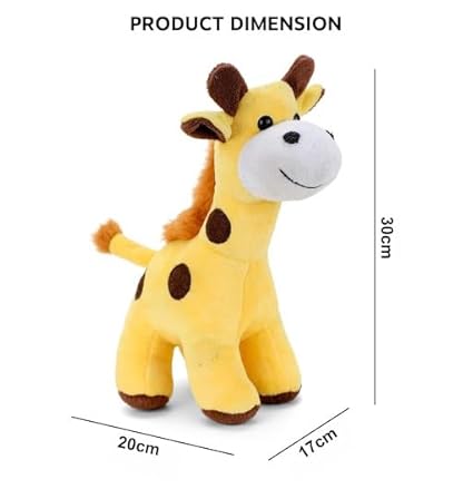 Standing Giraffe Soft Toys for Kids 30 CM (Yellow)