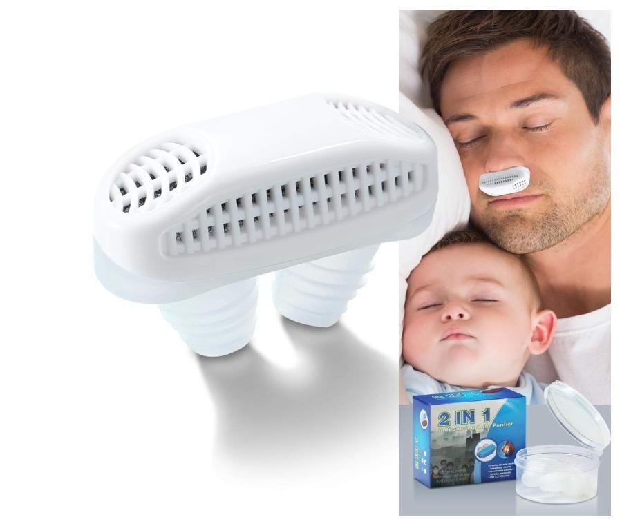 Anti-Snoring Device-2 in 1 Nose Vents Plugs Snore Stopper with Air Purifying Filter