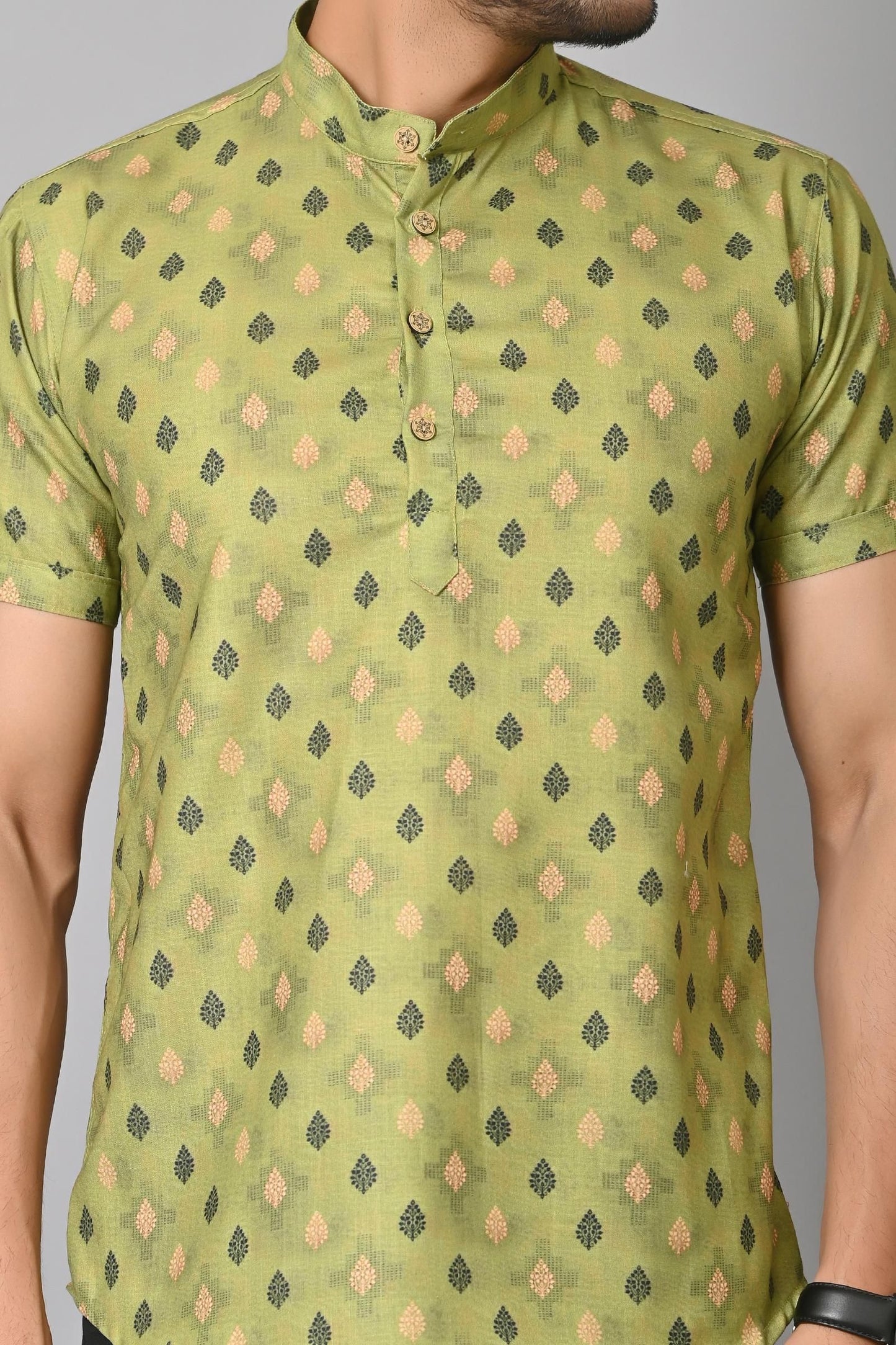 Gasperity Cotton Printed Half Sleeves Mens Casual Shirt