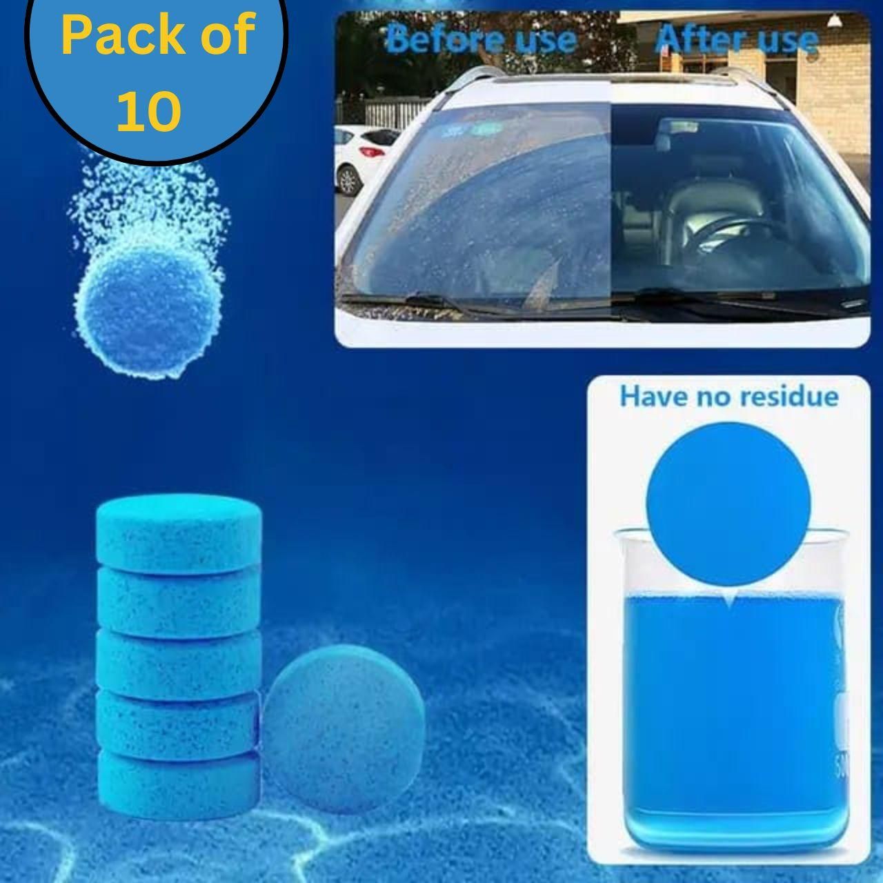 Car Windshield Glass Concentrated Washer Tablets (Pack of 10)