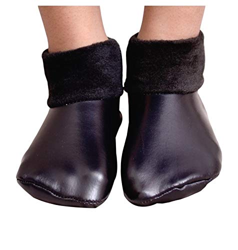 Women's Soft & Cozy Solid Winter Thick Warm Faux Leather Socks (Pack Of 1)