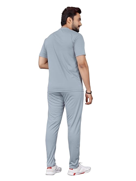 Cotton Lycra Blend Casual Regular Fit Striped Tracksuit for Men