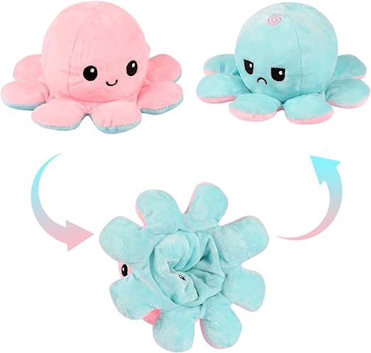 Toy Octopus Plushie Reversible Soft Toys for Kids