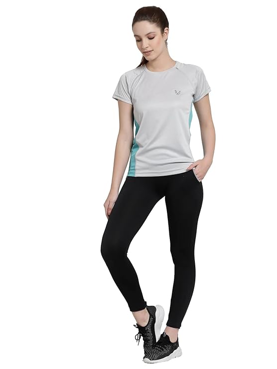 Womens Dry Fit Workout Top Sports Gym T-Shirt