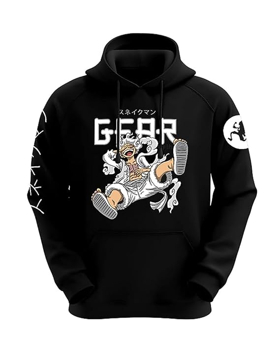 One Piece Luffy Gear 5 Sun God Unisex Anime Hoodie for Men & Women 100% Cotton