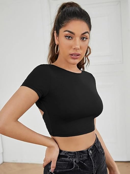 Cute Backless Crop Tops for Women