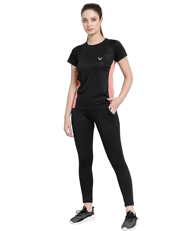 Womens Dry Fit Workout Top Sports Gym T-Shirt