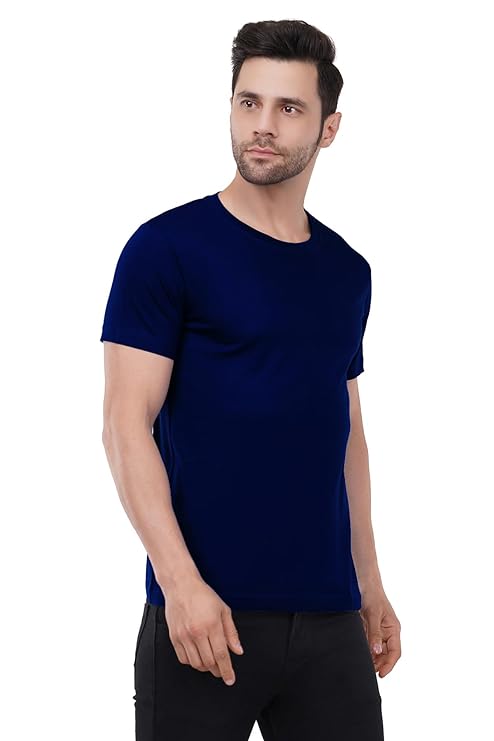 Men's Round Neck Cotton Half Sleeved T-Shirt with Printed Graphics - OM MANTR