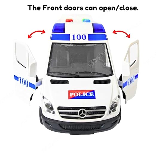 Police Toy Van for Kids with Light & Siren Sound Effects