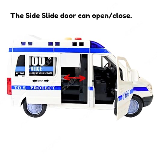 Police Toy Van for Kids with Light & Siren Sound Effects