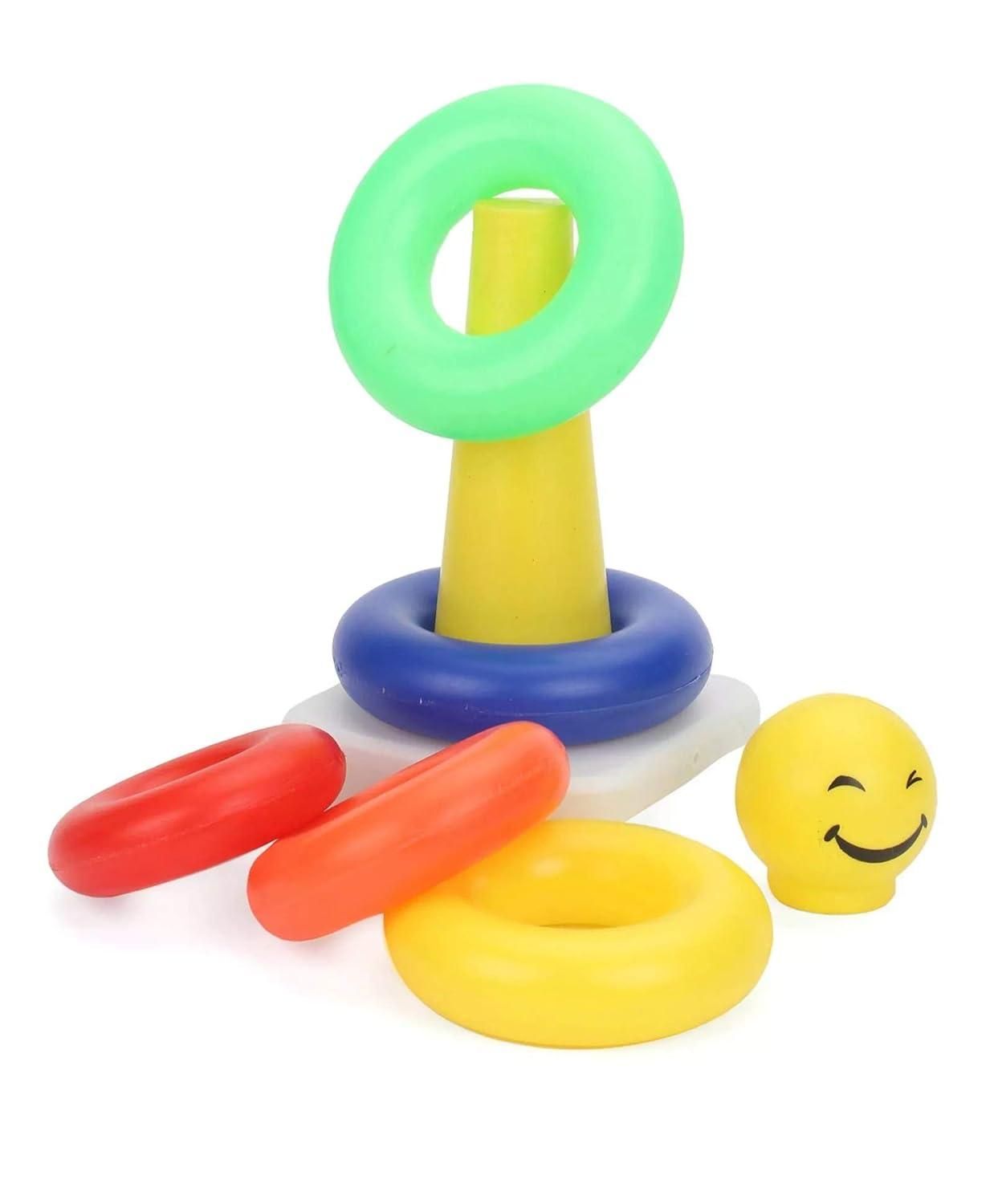 Junior Smiley Stacking Multicolour 5 Rings for Toddlers