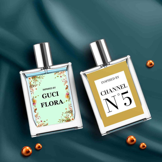 Inspired By Gucci Flora & Channel N5 Eau De Parfume 100ml Pack of 2