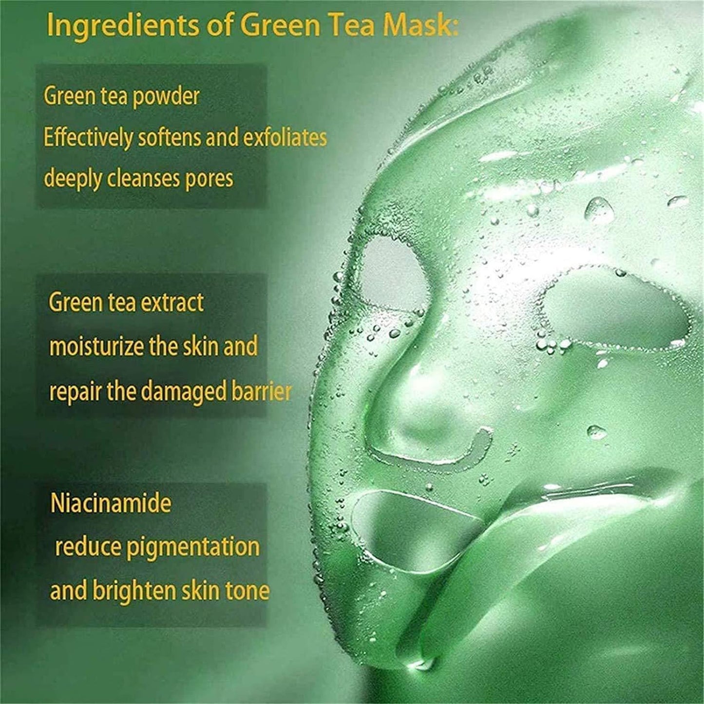 Green Tea Purifying Clay Stick Mask Oil Control Anti-Acne Eggplant Solid Fine, Portable Cleansing Mask Mud Apply Mask, Green Tea Facial Detox Mud Mask (Green Tea) 40 g