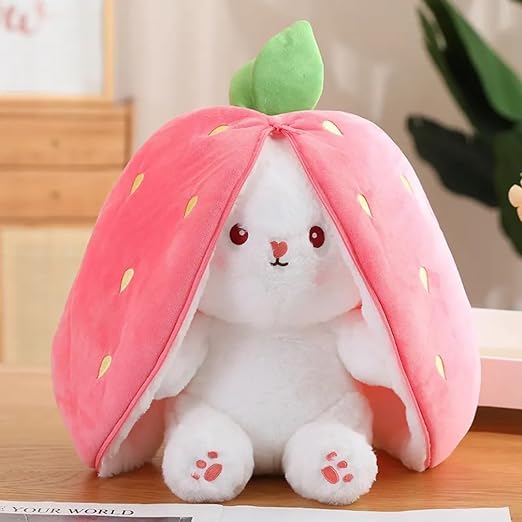 Reversible Bunny Rabbit Soft Stuffed Toys for Girls Boys Baby Kids