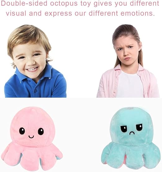 Toy Octopus Plushie Reversible Soft Toys for Kids