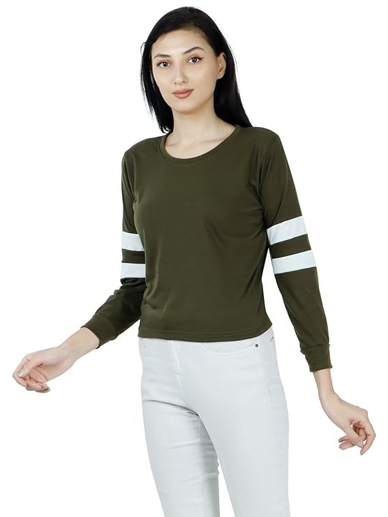 Women's Stylish, Premium & Organic Cotton Full Sleeve T-Shirt