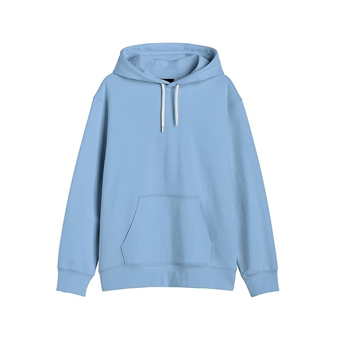 Premium Mens Cotton Fleece Plain Hoodie with Thick String