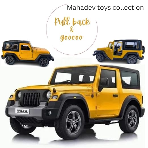 Pullback Thar. car Toy for Kids in diecast Metal