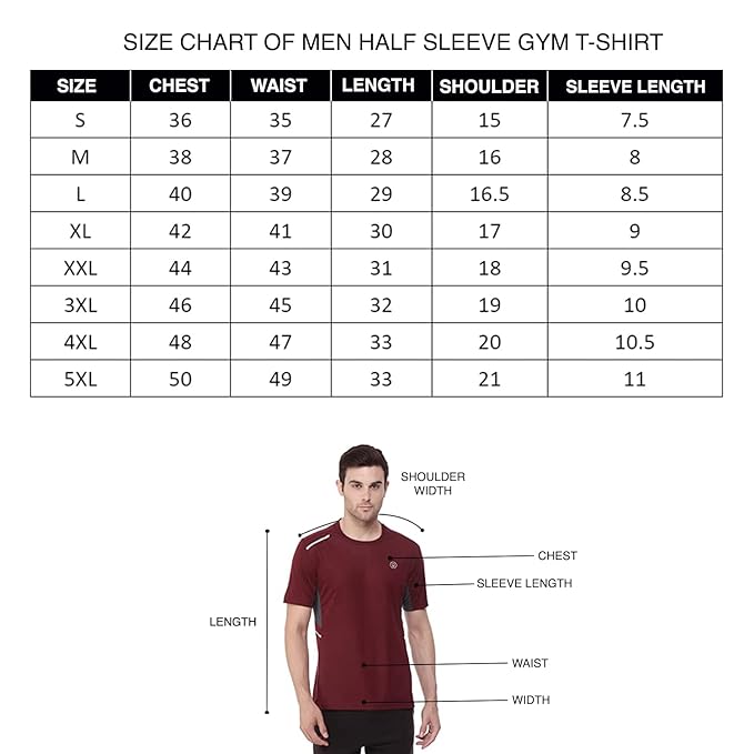 Men Round Neck Regular Dry Fit Gym Sports TShirt