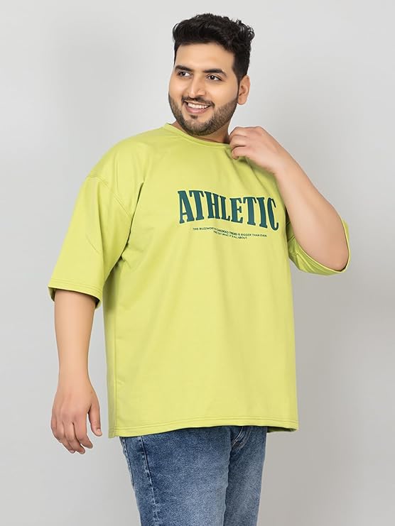 Men's Cotton Plus Size Half Sleeves Regular Fit T-Shirt