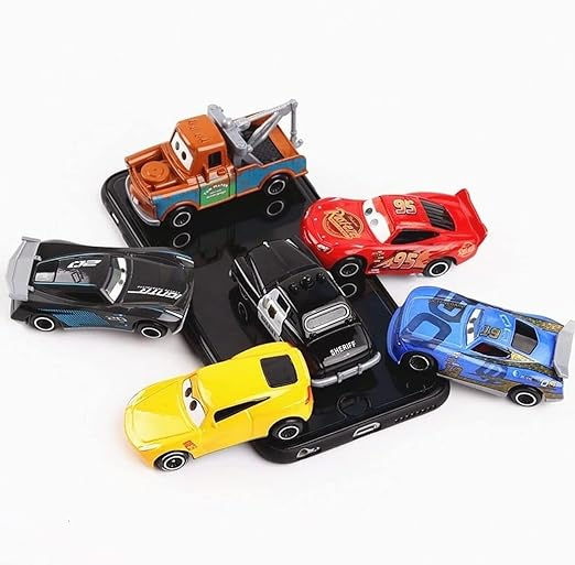 Mini Metal Die Cast Car Set of-6 Toy Vehicle Play Set Free Wheel High Speed Unbreakable Car for Kids