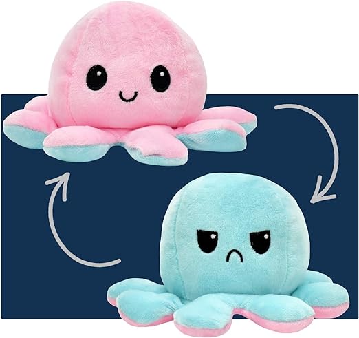 Toy Octopus Plushie Reversible Soft Toys for Kids