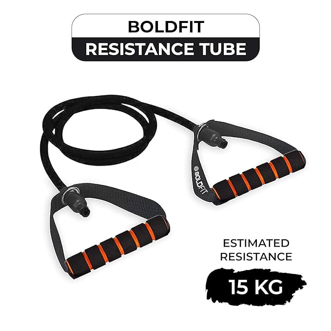 Resistance Tube with Foam Handles, Door Anchor for Exercise & Stretching