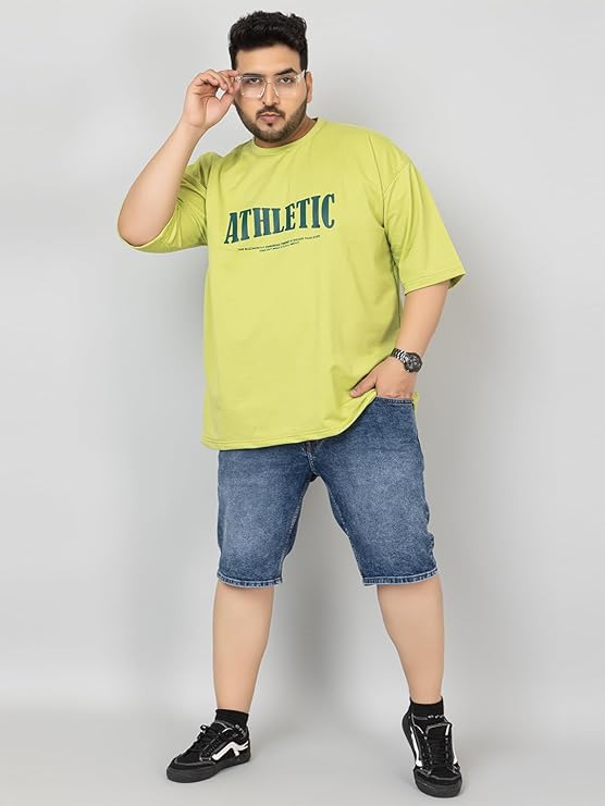 Men's Cotton Plus Size Half Sleeves Regular Fit T-Shirt