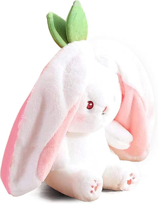 Reversible Bunny Rabbit Soft Stuffed Toys for Girls Boys Baby Kids