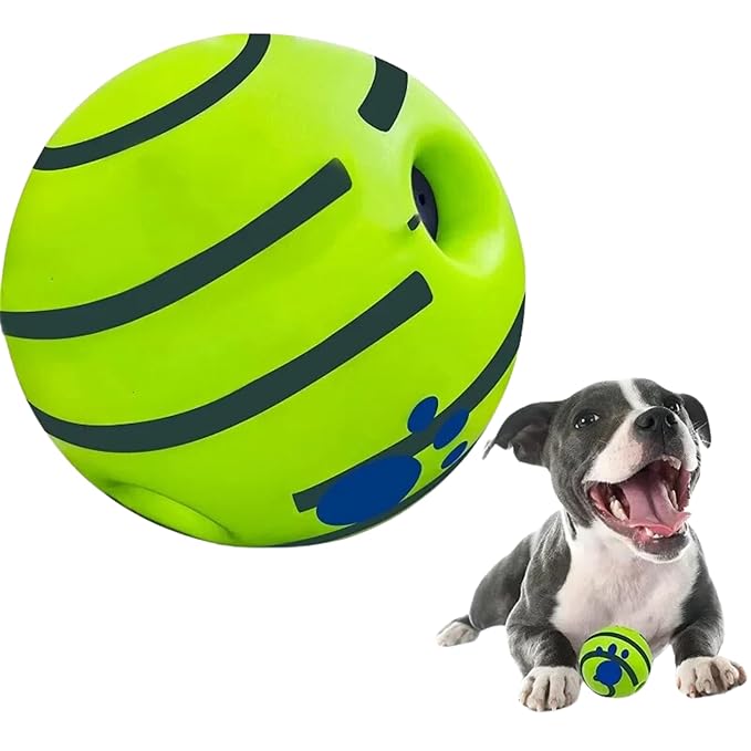 Toy Ball for Dogs Bouncing Giggle Ball Chew Ball for Aggressive Dogs Molar Dog Ball Self Moving Dog Toys Green Fun Ball for Medium and Large Dogs Pet Supplies