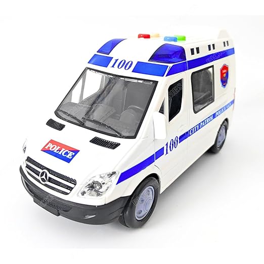 Police Toy Van for Kids with Light & Siren Sound Effects