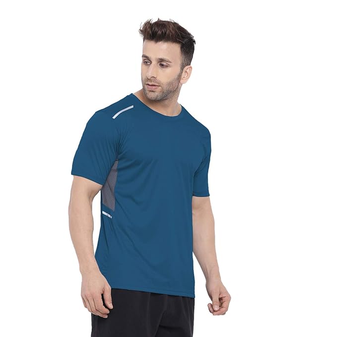 Men Round Neck Regular Dry Fit Gym Sports TShirt