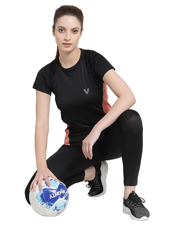 Womens Dry Fit Workout Top Sports Gym T-Shirt