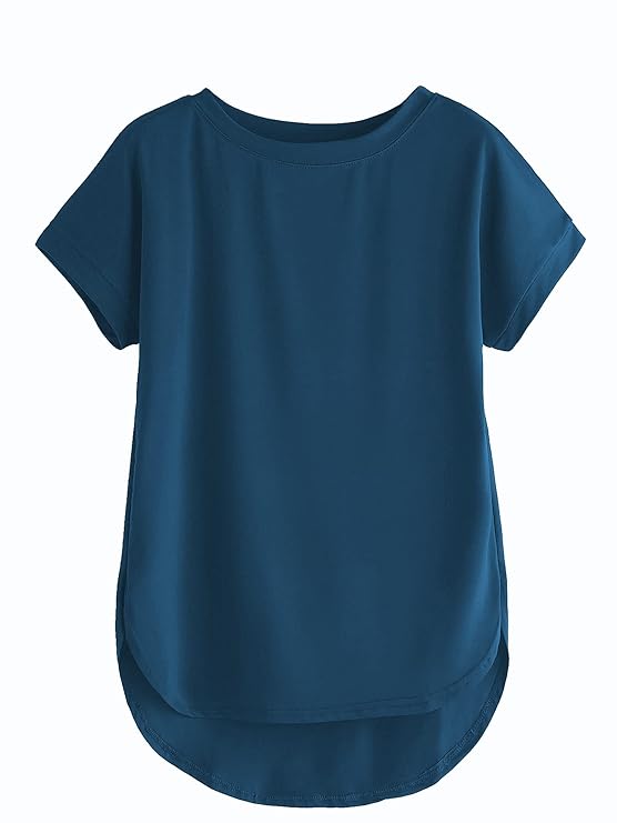 Combo of Plain Color Stylish Up and Down Cotton Tshirt for women