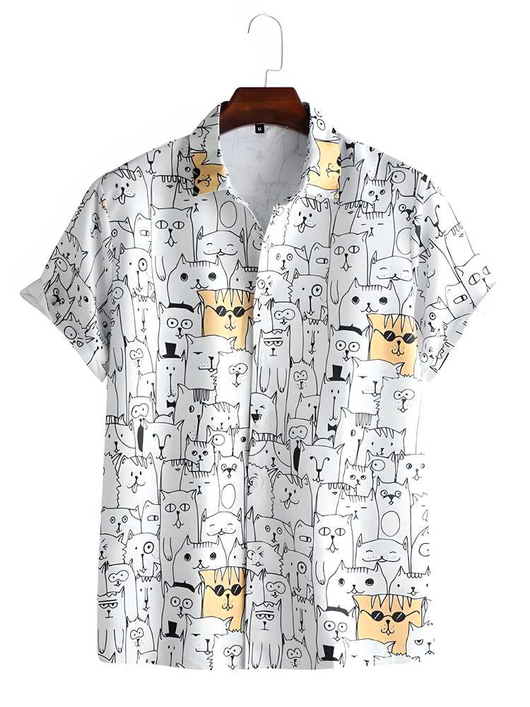 Rayon Printed Half Sleeves Regular Fit Mens Casual Shirt