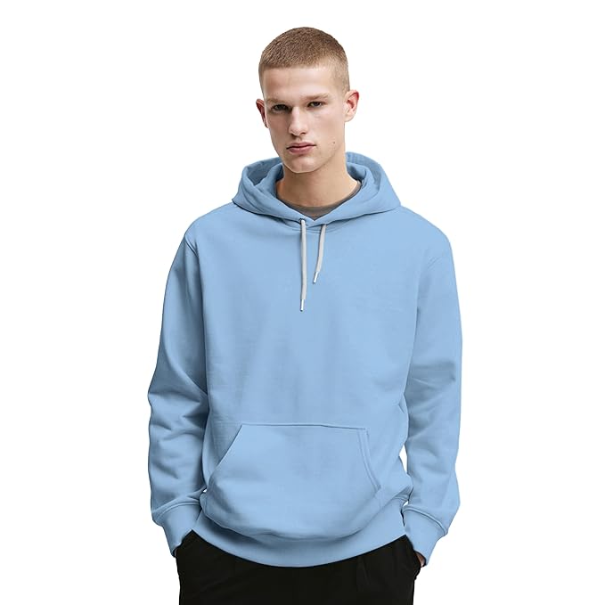 Premium Mens Cotton Fleece Plain Hoodie with Thick String