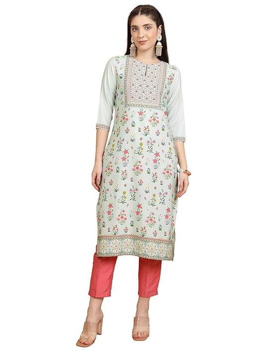 Women Regular Fit Three-Fourth Sleeve Kurta