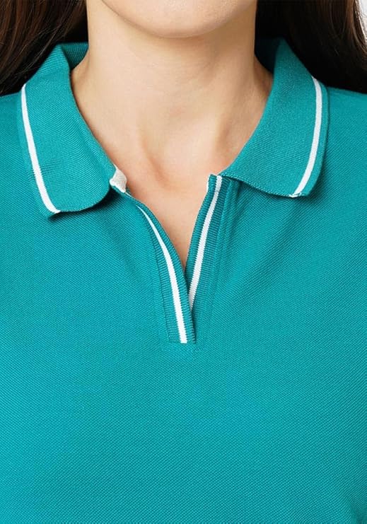 Womens Premium Pique Polo Collar Neck T-Shirt