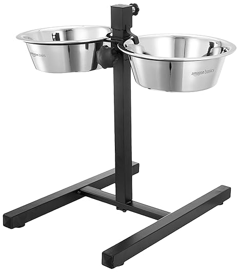 Adjustable Double Diner for Food and Water for Dog & Cat