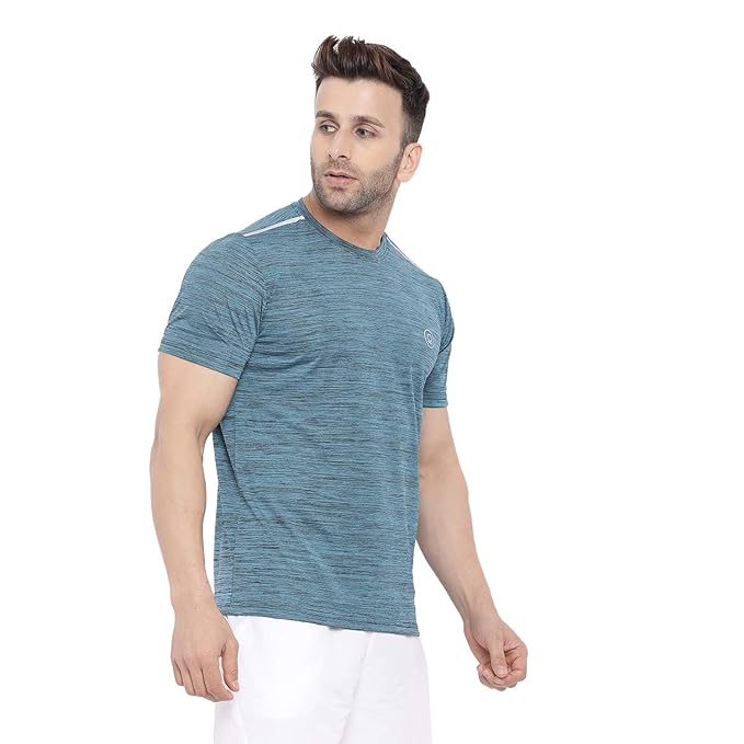 Men's Round Neck Regular Dry Fit Gym Sports Regular Fit T-Shirt