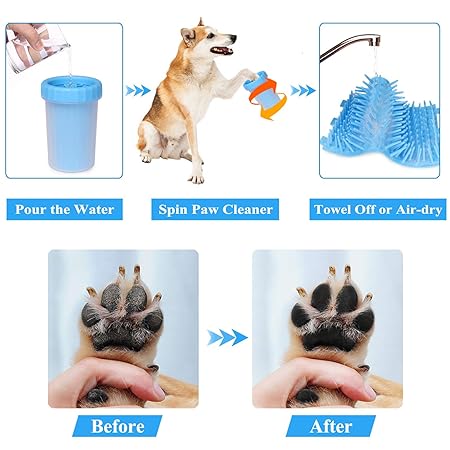 Pet Paw Cleaner Portable Dog Paw Washer with Soft Silicone Bristles for Quickly Cleaning Pets Muddy Feet Color May Vary Paw Cleaner