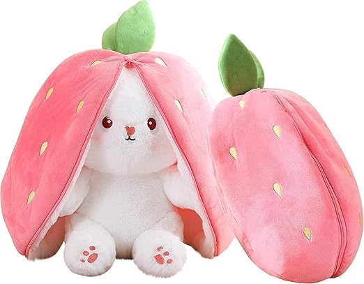 Reversible Bunny Rabbit Soft Stuffed Toys for Girls Boys Baby Kids