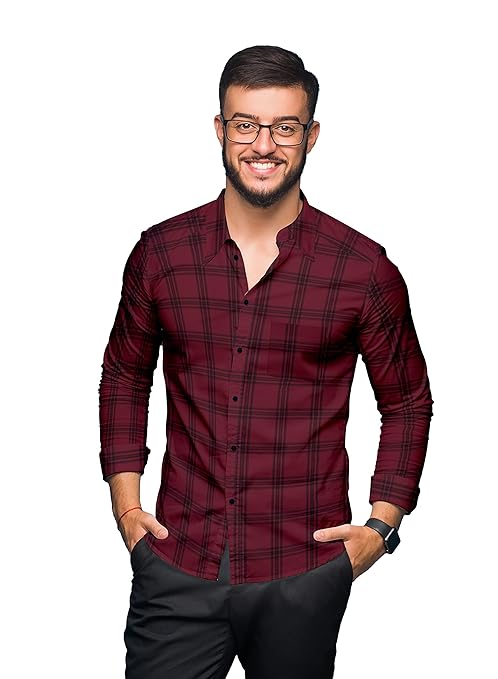 Men's checkered slim fit shirt