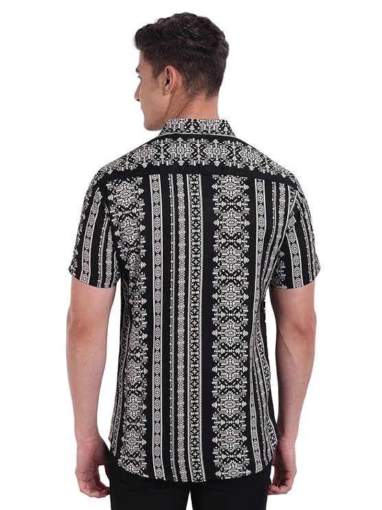 Slim Fit Cotton Casual Printed Shirt for Men