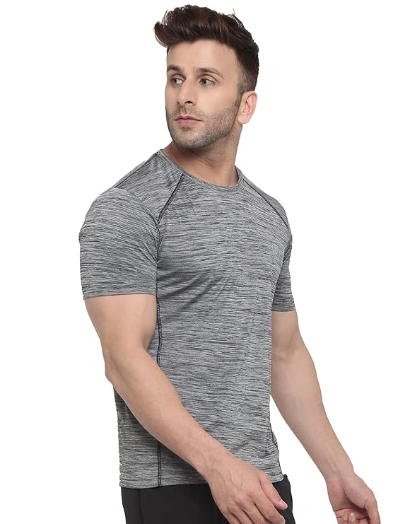 Men's Round Neck Regular Dry Fit Gym Sports Regular Fit T-Shirt