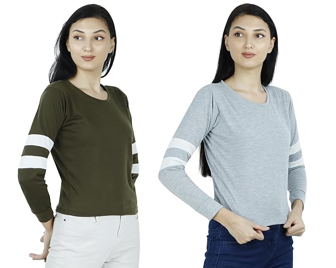 Women's Stylish, Premium & Organic Cotton Full Sleeve T-Shirt